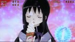  akemi_homura animated animated_gif black_hair blush food hairband ice_cream ice_cream_cone long_hair looking_at_viewer lowres mahou_shoujo_madoka_magica pachinko purple_eyes soft_serve 