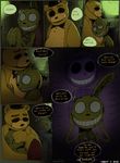  animatronic atlas-white bear comic eyeless five_nights_at_freddy&#039;s five_nights_at_freddy&#039;s_3 glowing glowing_eyes golden_freddy_(fnaf) lagomorph machine male mammal purple_guy_(fnaf) rabbit robot springtrap_(fnaf) video_games 