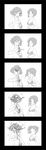  akiyama_yukari bikini bottle comic girls_und_panzer greyscale highres menkata monochrome multiple_girls nishizumi_miho short_hair silent_comic swimsuit 