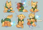  &lt;3 aged_down all_fours alternate_color angry anthro anthrofied butt canine digital_media_(artwork) food japanese_text link_(wolf_form) male mammal multiple_images nintendo omorashi sitting solo text the_legend_of_zelda uzucake video_games weapon wolf 