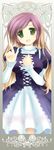  bad_id bad_pixiv_id dress gradient_hair green_eyes hijiri_byakuren long_hair lowres multicolored_hair natsukawa_sarasa pointing smile solo touhou 