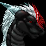  arcane_rune diamond_horns dragon headshot male shadow_von_hellsblade silver_shadowheart 
