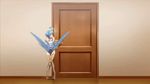  1girl animated animated_gif blue_hair harpy monster_girl monster_musume_no_iru_nichijou papi_(monster_musume) short_hair solo standing wings 