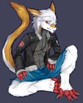  clothing forked_tongue hair johnsergal_(character) male sergal solo tongue unknown_artist white_hair 絕望少女 