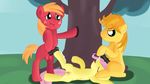  big_macintosh_(mlp) braeburn_(mlp) cum fluttershy_(mlp) friendship_is_magic jbond my_little_pony penis pussy young 