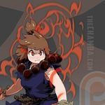  :t aura bad_id bad_tumblr_id beads brown_hair dougi fusion glowing glowing_eyes gouki guts_(kill_la_kill) jeffrey_cruz kill_la_kill mankanshoku_mako prayer_beads rope serious short_hair sleeveless solo street_fighter topknot upper_body 