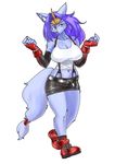  cosplay furry kazuhiro legend_of_mana long_hair panties purple_hair seiken_densetsu sierra simple_background sneakers solo tifa_lockhart underwear wolf 