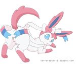  anatomically_correct anatomically_correct_pussy animated butt eeveelution female nintendo one_eye_closed pok&eacute;mon presenting presenting_hindquarters pussy smile sylveon terraraptor video_games wink 