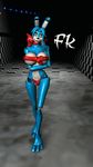  2015 3d animated animatronic big_breasts bikini breasts cleavage clothed clothing crossgender f-kn female five_nights_at_freddy&#039;s five_nights_at_freddy&#039;s_2 lagomorph machine mammal rabbit robot swimsuit toy_bonnie_(fnaf) video_games 