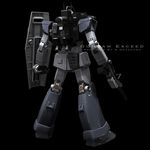 3d artist_name black_background gm_(mobile_suit) gm_cannon gun gundam gundam_side_story:_rise_from_the_ashes mecha no_humans s.hasegawa shield simple_background solo weapon 
