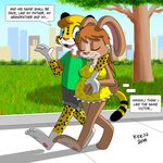  cheetah feline female krezz_karavan lagomorph male mammal pregnant rabbit text 