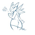  big_butt butt female kayla-na monochrome nintendo pok&eacute;mon typhlosion video_games wide_hips 