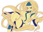  bad_id bad_pixiv_id blonde_hair blue_eyes blue_headband guilty_gear hairband kuro_yuzu long_hair millia_rage simple_background solo very_long_hair white_background 