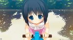  animated animated_gif black_hair blue_eyes bob_cut child kodomo-h public tagme 