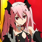  1girl animated animated_gif child krul_tepes owari_no_seraph pink_hair red_eyes small_breasts solo 