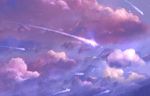  meteor no_humans original purple purple_sky sakimori_(hououbds) scenery sky 
