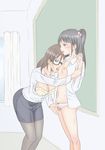  2girls age_difference bra breast_licking breasts breasts_outside cameltoe fingering glasses licking multiple_girls panties pantyhose restrained small_breasts student teacher underwear wet_panties yuri 