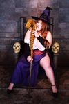  1girl asian breasts brown_hair cleavage cosplay hat huge_breasts luu_(cosplayer) obese photo solo sorceress_(dragon&#039;s_crown) sorceress_(dragon&#039;s_crown)_(cosplay) sorceress_(dragon's_crown) sorceress_(dragon's_crown)_(cosplay) witch_hat 