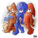  anal anal_insertion anal_penetration balls battle_angel black_eyes clothing condom handjob insertion knuckles_the_echidna male masturbation miles_prower penetration penis shorts sonic_(series) sonic_the_hedgehog 