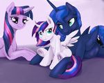  2015 equine fan_character female feral friendship_is_magic group horn mammal my_little_pony princess_luna_(mlp) silfoe twilight_sparkle_(mlp) winged_unicorn wings 