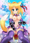  after_sex animal_humanoid big_breasts blonde_hair blue_eyes blush breasts canine clitoris clothing cum cum_in_pussy cum_inside cum_leaking dog_days elbow_gloves female fox fox_humanoid fox_tail gloves hair hair_ribbon hmage humanoid japanese_clothing leaking legwear looking_at_viewer mammal navel nipples pose presenting presenting_pussy pussy sitting skirt skirt_lift smile solo spread_pussy spreading stockings thigh_highs yukikaze_panettone 