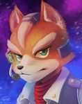  animal_ears fox fox_ears fox_mccloud furry haychel highres looking_at_viewer male_focus solo star_fox visor 