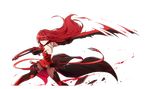  belt black_gloves black_legwear boots brown_legwear choker crimson_avenger_(elsword) elbow_gloves elesis_(elsword) elsword expressionless fighting_stance gloves leotard long_hair official_art pantyhose red_eyes red_hair red_leotard ress solo sword thigh_boots thighhighs thighhighs_over_pantyhose transparent_background weapon 