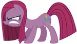  2015 alpha_channel angry annoyed blue_eyes cute cutie_mark dialogue digital_media_(artwork) earth_pony equine female feral friendship_is_magic grimace hair horse mammal my_little_pony pink_hair pinkamena_(mlp) pinkie_pie_(mlp) pony purple_eyes simple_background transparent_background zacatron94 