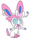  animated duo eeveelution english_text feral glaceon looking_at_viewer nintendo open_mouth pok&eacute;mon robosylveon simple_background sylveon text video_games white_background 