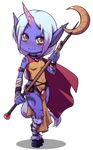  commentary_request full_body highres hooves horn jewelry league_of_legends long_hair mori_shin_risuku pointy_ears ponytail purple_skin smile solo soraka staff tattoo transparent_background very_long_hair white_hair yellow_eyes 