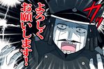  abyssal_admiral_(kantai_collection) admiral_suwabe black_hair crying facial_hair goatee hairlocs hat kantai_collection kei-suwabe mustache open_mouth shinkaisei-kan streaming_tears sweat sweatdrop sweating_profusely tears translated trembling uniform white_skin 