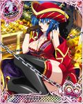  artist_request black_legwear blue_hair breasts card_(medium) chain character_name chess_piece circlet gloves green_hair hat high_school_dxd high_school_dxd_infinity jacket jewelry knight_(chess) large_breasts multicolored_hair necklace official_art pirate_hat red_jacket short_hair solo streaked_hair thighhighs trading_card treasure_chest two-tone_hair xenovia_quarta yellow_eyes 
