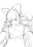  akisu_karasu ass blush breasts charlotte_(fire_emblem_if) cleavage fire_emblem fire_emblem_if greyscale huge_breasts licking_lips lips long_hair looking_at_viewer monochrome naughty_face panties pauldrons pov simple_background sketch solo spikes tongue tongue_out underwear white_background 