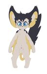  anthro anthrofied balls barefoot big_ears big_eyes digital_media_(artwork) emolga flat_colors floorninja front_view looking_at_viewer male mammal nintendo nude penis penis_tip pok&eacute;mon sheath simple_background smile solo video_games white_background 