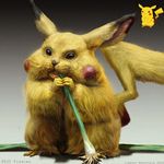  ambiguous_gender cute leek lindseywart mammal mouse nintendo pikachu pok&eacute;mon rodent solo video_games 