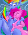  2015 anthro anthrofied areola blue_fur blush breasts duo earth_pony equine female female/female fingering friendship_is_magic fur furrycalypse hair horse mammal my_little_pony nipples nude pegasus pink_fur pink_hair pinkie_pie_(mlp) pony pussy rainbow_dash_(mlp) vaginal vaginal_fingering wings 