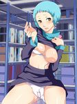  1girl blue_hair breasts dildo masturbation megami_tensei nipples persona persona_3 shin_megami_tensei short_hair yamagishi_fuuka 