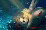 air_bubble bubble fish floating_hair going_merry holding_breath jewelry leg_hug long_hair marmalade_(elfless_vanilla) necklace nude one_piece personification red_string seashell shell smile solo string underwater wavy_hair 