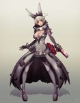  alternate_color bad_id bad_tumblr_id breasts collar dark_persona elphelt_valentine gloves guilty_gear guilty_gear_xrd gun handgun large_breasts mynare pistol silver_hair solo spiked_collar spikes spoilers weapon 