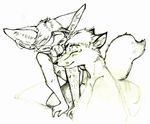  affection basalt canine eyewear female fennec fox glasses licking male mammal piercing tongue tongue_out 