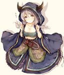  :t bad_id bad_twitter_id breasts brown_eyes camieux cleavage draph granblue_fantasy hood hoodie horns large_breasts long_hair looking_at_viewer low_twintails neko_sensha pout silver_hair solo tears twintails 