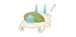 bad_id bad_twitter_id commentary_request from_behind furoshiki kanacho komasan lying no_humans on_stomach simple_background sleeping solo white_background youkai youkai_watch zzz 
