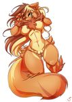  2015 anthro big_breasts blonde_hair breasts camy female female/female fur green_eyes hair looking_at_viewer mammal nipples nude pussy rodent smile solo spirale squirrel 