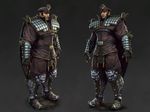  3d armor black_hair cape facial_hair hat highres mike_kime realistic street_fighter stubble vega 