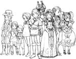  6+girls agitha artist_request ashei barefoot beth capri_pants everyone greyscale hena ilia_(zelda) imp link luda midna monochrome multiple_girls pants princess_zelda the_legend_of_zelda the_legend_of_zelda:_twilight_princess 