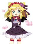  anyamal_tantei_kirumin_zoo bad_id bad_pixiv_id bat_wings blonde_hair blue_eyes blush gothic_lolita hairband hatori_kanon heart inomata_ken lolita_fashion open_mouth rat smile uzupico wings 