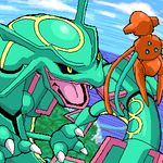  deoxys fighting lowres open_mouth pokemon rayquaza 