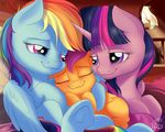  2015 cute equine female feral friendship_is_magic group hair hi_res horn mammal my_little_pony nobody47 pegasus rainbow_dash_(mlp) scootaloo_(mlp) smile twilight_sparkle_(mlp) winged_unicorn wings 