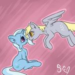  cute derpy_hooves_(mlp) equine feral friendship_is_magic horn horse mammal my_little_pony pegasus poisindoodles pony trixie_lulamoon unicorn wings 
