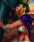  aka6 balls big_balls big_breasts blonde_hair blue_eyes bra breasts cleavage clothed clothing deep_throat eye_roll fellatio female forced forced_oral hair head_hold huge_balls huge_penis interspecies irrumatio jaina_proudmoore kneeling long_hair navel neck_bulge oral penis pinned saliva saliva_drip sex tears underwear video_games warcraft world_of_warcraft 